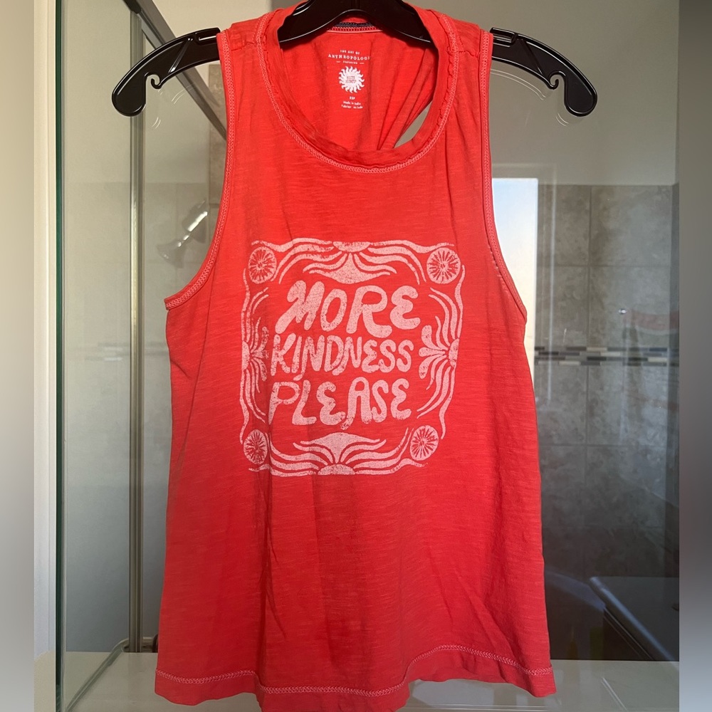 Anthropologie orange tank top size XS